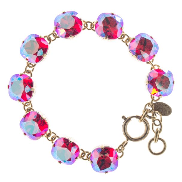 New Color! Catherine Popesco 12mm Large Stone Crystal Bracelet - Siam Shimmer