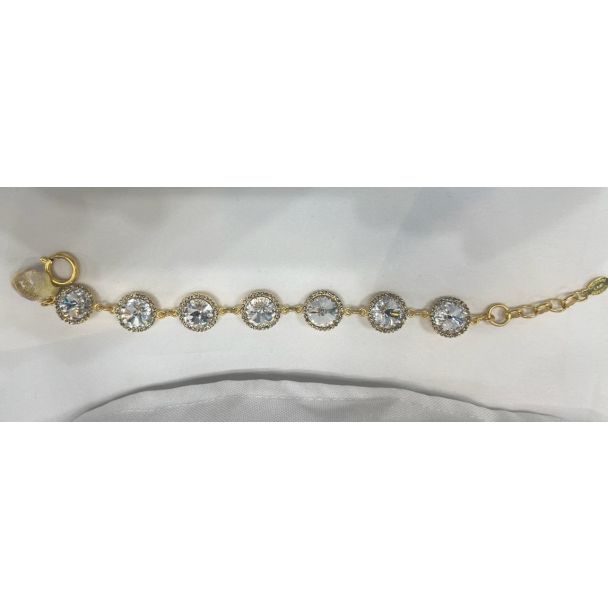 Catherine Popesco Large Round Stone Crystal Bracelet - Shade and Black Diamond