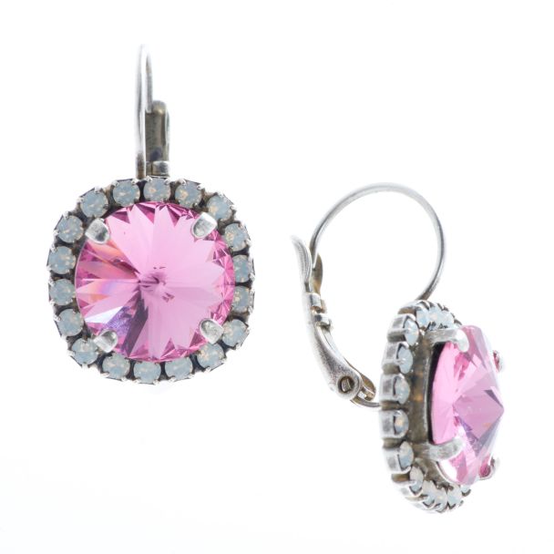 YPMCO 12mm Riv Crystal Earrings with Rhinestones - Assorted Colors