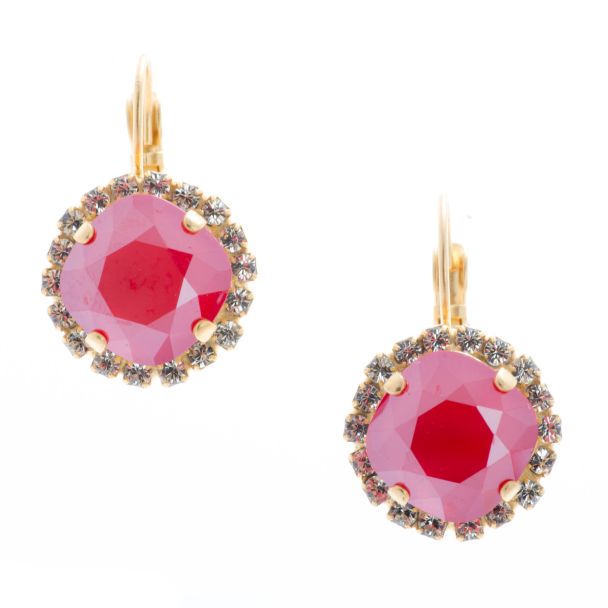 YPMCO 12mm Sq Crystal Earrings with Rhinestones - Assorted Colors