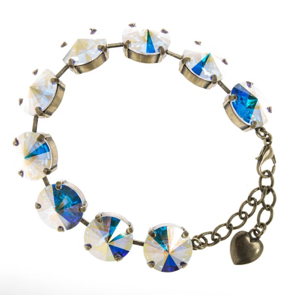 YPMCO 14mm Aurora Borealis Rivoli Swarovski Crystal Bracelet