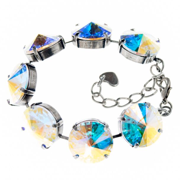 YPMCO 18mm Swarovski Crystal AB Bracelet - Chunky and Lightweight