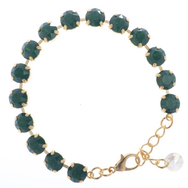 YPMCO 8mm Palace Green Opal Swarovski Crystal Tennis Bracelet