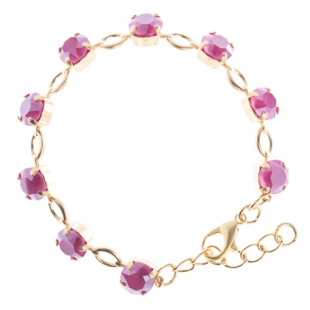 YPMCO 8mm Swarovski Crystal Oval Link Tennis Bracelet - Assorted Colors