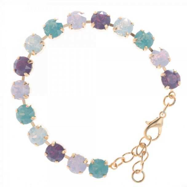 YPMCO 8mm Swarovski Crystal Tennis Bracelet - Dutch Mints Combo