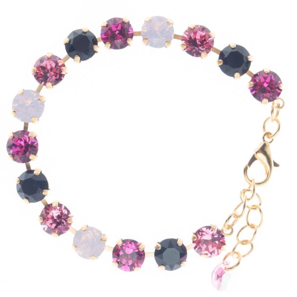 YPMCO 8mm Swarovski Crystal Tennis Bracelet - I Love Paris Combo
