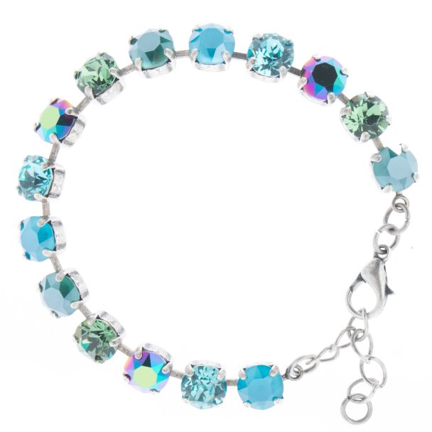 YPMCO 8mm Swarovski Crystal Tennis Bracelet - Mermaid Combo