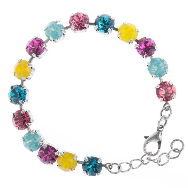 YPMCO 8mm Swarovski Crystal Tennis Bracelet - Summer Combo