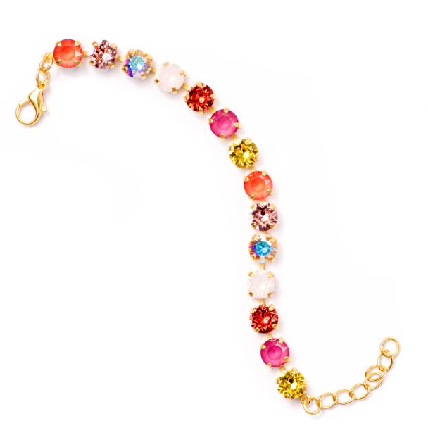 YPMCO 8mm Swarovski Crystal Tennis Bracelet - Sunrise Combo