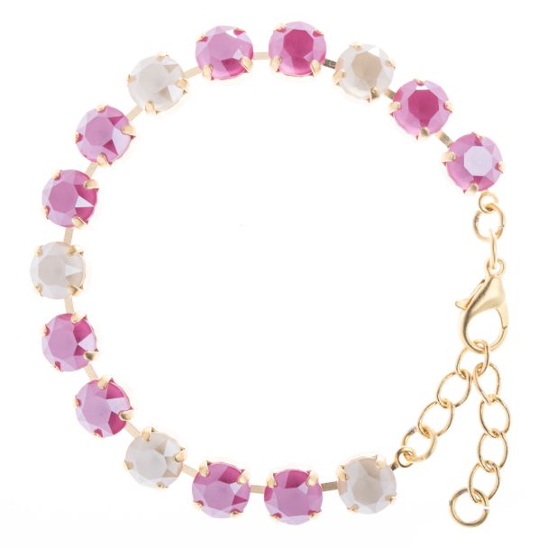 YPMCO 8mm Swarovski Crystal Tennis Bracelet - Vivian Combo