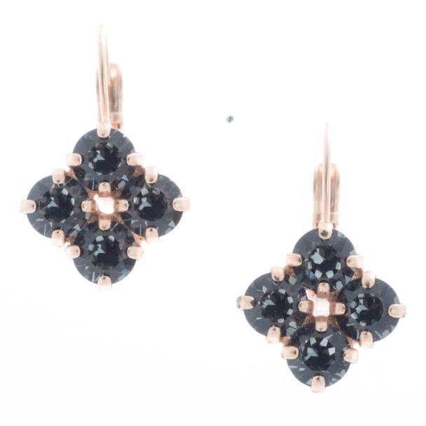 YPMCO Diamond Shape Quad Crystal Drop Earrings - Assorted Colors