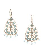 Catherine Popesco Pacific Opal Crystal Beaded Filigree Earrings