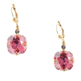 アクセサリー Catherine Popesco Catherine Popesco 12mm Large Stone Crystal Earrings - Rose